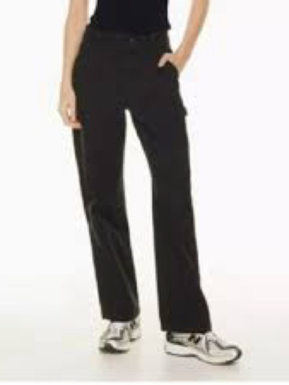 Tna Aritzia Black Cotton Twill Greenwich Carpenter Pants Size 2